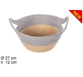 CESTA CUERDA PAPEL NATURAL/GRIS CO