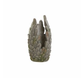 MACETERO FIBRA VIDRIO 20X18X36 ALAS GRIS