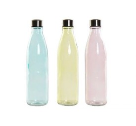 BOTELLA CRISTAL INOX 7,1X7,1X25,4 650 ML. 3 SURT.