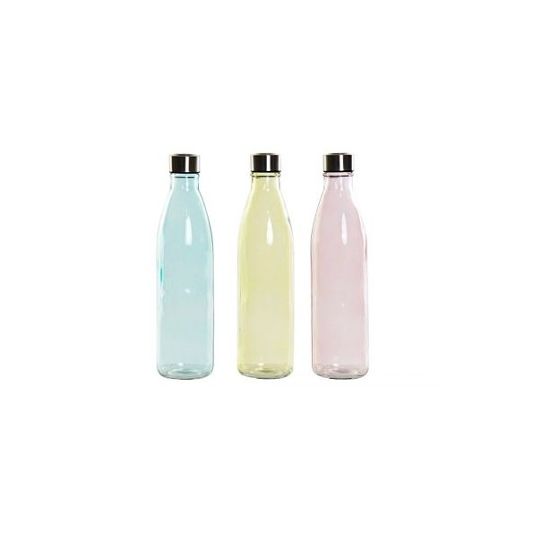 BOTELLA CRISTAL INOX 7,1X7,1X25,4 650 ML. 3 SURT.