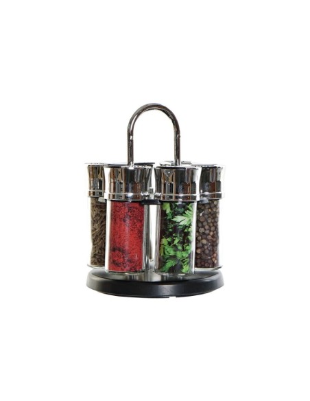 ESPECIERO SET 6 CRISTAL PP 15,5X15,5X20,5 NEGRO