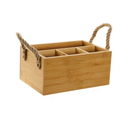 CUBERTERO BAMBU CUERDA 25X16X11 NATURAL