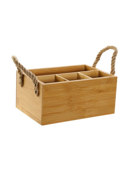 CUBERTERO BAMBU CUERDA 25X16X11 NATURAL