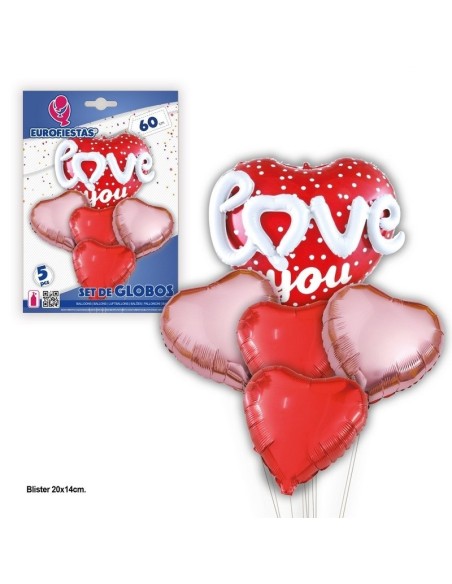 SET GLOBOS CORAZON LOVE YOU PQ.12 C/240U SET GLOBOS CORAZON LOVE YOU PQ.12 C/240U