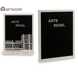 PANEL NEGRO MARCO Y LETRAS BLANCO 144