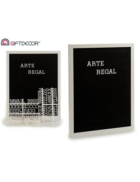 PANEL NEGRO MARCO Y LETRAS BLANCO 144