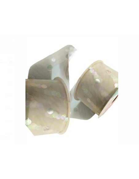 CINTA TUL LUNARES IMPRESO 5CM X 1.9M