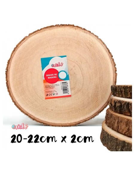 DISCO DE MADERA 20 A 22 X 2CM DISCO DE MADERA 20 A 22 X 2CM