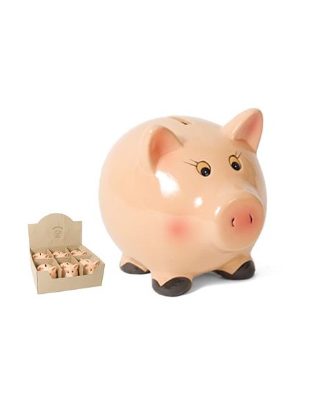 HUCHA CERDITA BRILLO 15 CM - CERAMICA