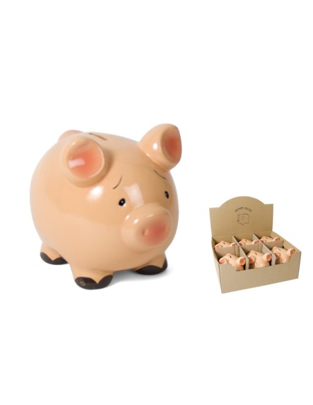 HUCHA CERDITO BRILLO 15 CM - CERAMICA