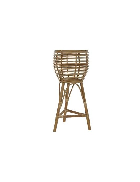 MACETERO RATAN 32X32X70 NATURAL MARRON