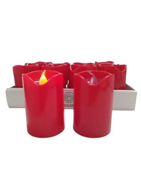 VELA LED ROJA 5X7.5CM