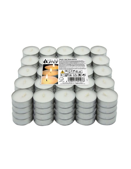 PACK 100 TEALIGHTS 4,5 h.