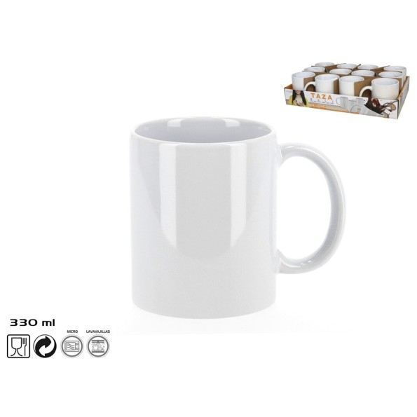 TAZA BALI 330 ML. BLANCA - CERAMICA