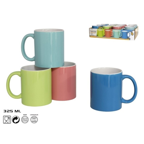 TAZA MUG ASTURIAS 325ML CERÁMICA 4 SURT.