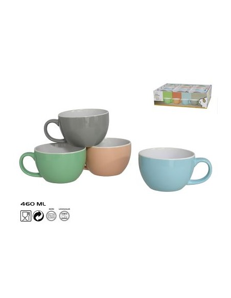 TAZA JUMBO GALICIA 460ML CERÁMICA 4 SU. TAZA JUMBO GALICIA 460ML CERÁMICA 4 SU.