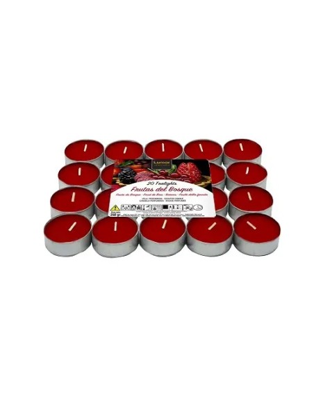 PACK 20 TEALIGHTS FRUTAS DEL BOSQUE