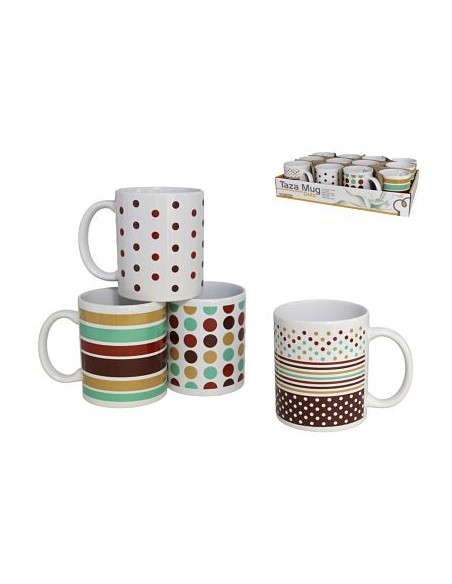 TAZA MUG 330ML DOTS 4 SURTIDOS