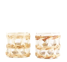 PORTAVELAS CRISTAL  Ø10x10cm C/2
