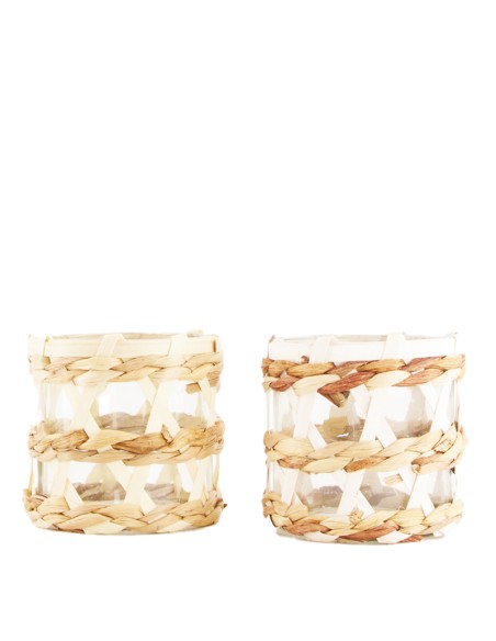 PORTAVELAS CRISTAL  Ø10x10cm C/2