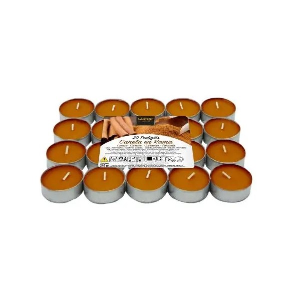 PACK 20 TEALIGHTS CANELA 4,5H