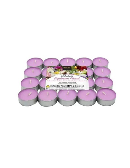 PACK 20 TEALIGHTS EXPLOSION FLORAL