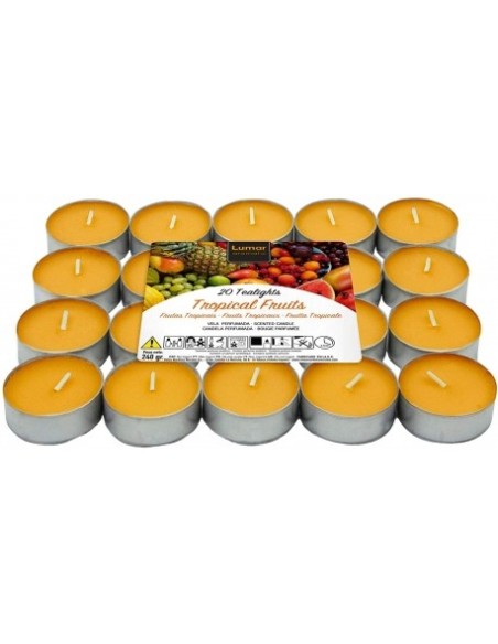 PACK 20 TEALIGHTS TROPICAL FRUIT