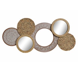 DECORACION PARED MDF ESPEJO 65X5,5X30,5 NATURAL