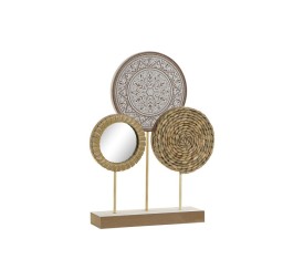 DECORACION MADERA ESPEJO 28X7X36 NATURAL