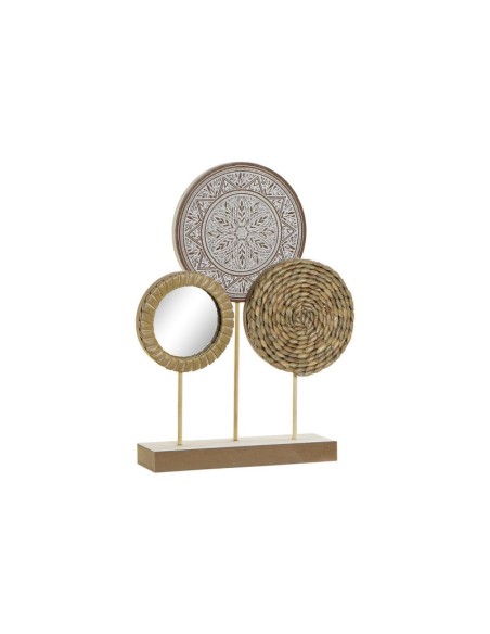 DECORACION MADERA ESPEJO 28X7X36 NATURAL