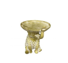 VACIABOLSILLOS RESINA 16X18X21 ELEFANTE DORADO