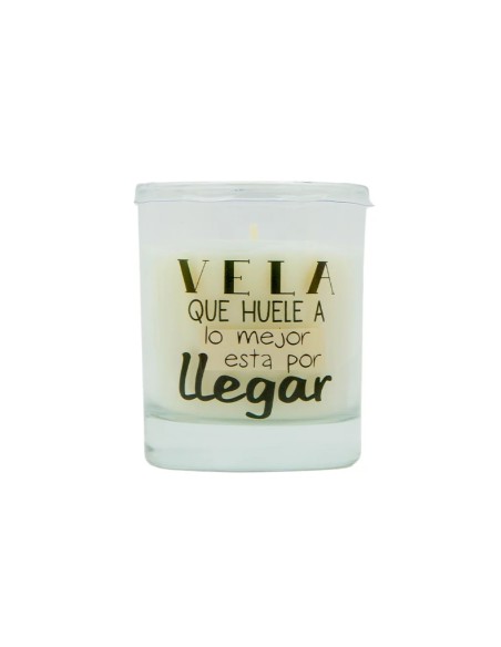 VELA VASO PERF. MENSAJE  LO MEJOR