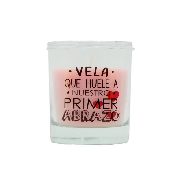 VELA VASO PERF. MENSAJE ABRAZO