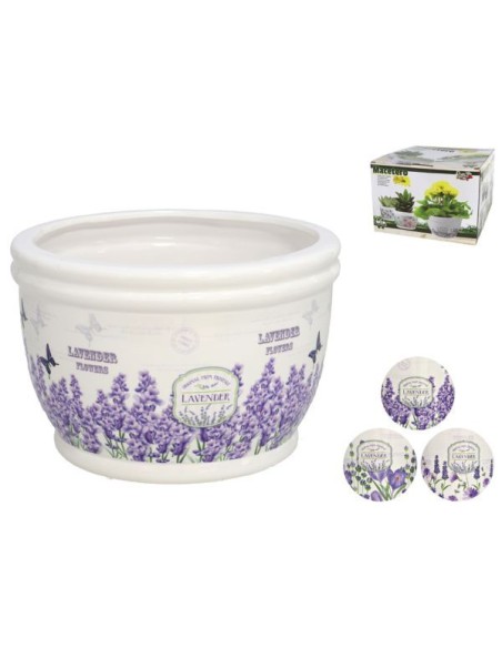 MACETERO DOLOMITA 22,5X15,5CM LAVANDA 3S