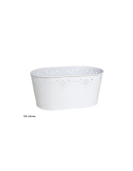 JARDINERA CUBO OVAL LORRAINE 1.5L 23X13X