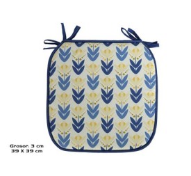 COJÍN AZUL OSCURO AVENA 39X39X3CM