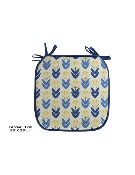 COJÍN AZUL OSCURO AVENA 39X39X3CM