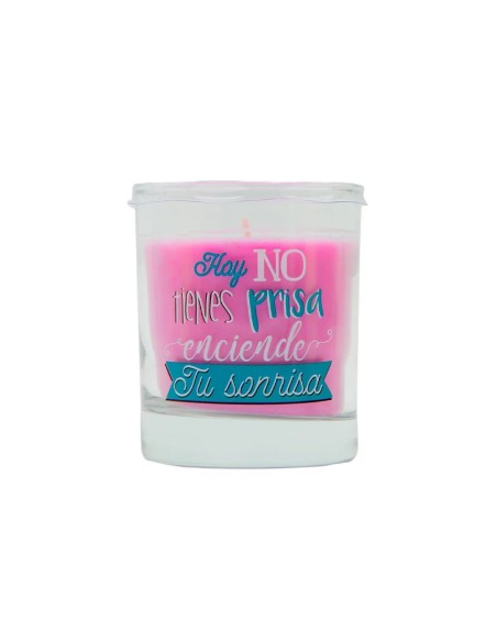 VELA VASO PERF. MENSAJE TU SONRISA