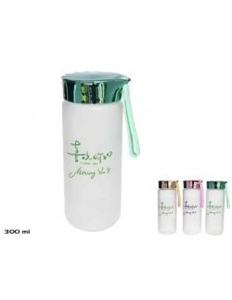 BOTELLA CRISTAL MILA 300ML 16X6CM 3SURTIDO