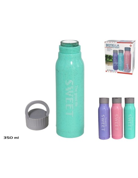 BOTELLA CRISTAL DREAM 350ML 21X6CM 3SURTIDO