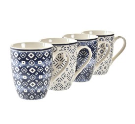 MUG PORCELANA 12X8X10,5 340ML AZULEJO 4 SURT.