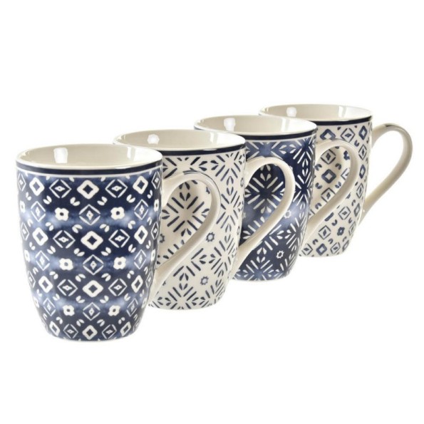 MUG PORCELANA 12X8X10,5 340ML AZULEJO 4 SURT.