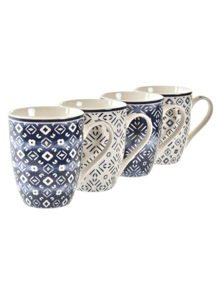 MUG PORCELANA 12X8X10,5 340ML AZULEJO 4 SURT.