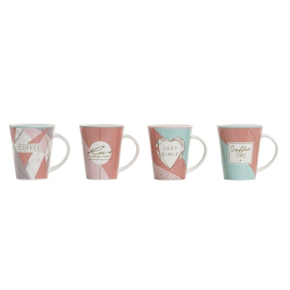 MUG PORCELANA 12X9X11 350ML MODERNO 4 SURT.