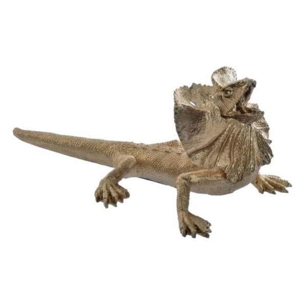 FIGURA RESINA 28X15X10,5 LAGARTO DORADO