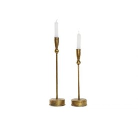 CANDELABRO SET 2 METAL 8,5X8,5X36 COBRIZO