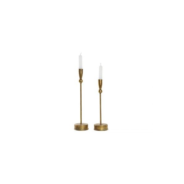 CANDELABRO SET 2 METAL 8,5X8,5X36 COBRIZO