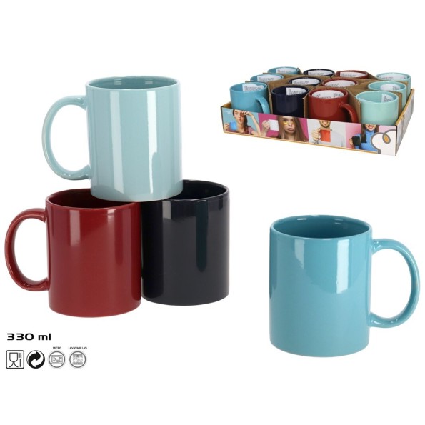 TAZA TOWN 330 ML UNICOLOR SURTIDO