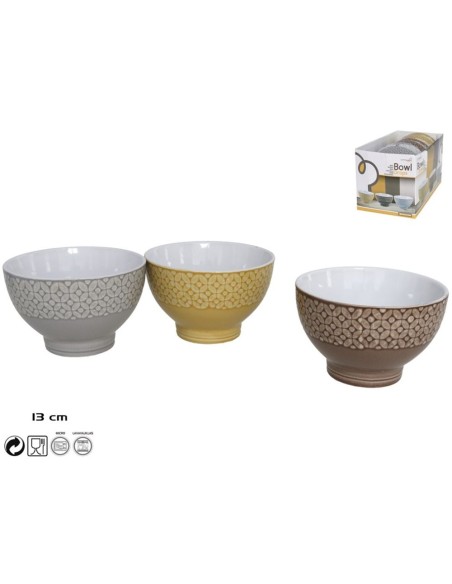 BOWL GRÉS 13CM DROPS 3 SURTIDOS