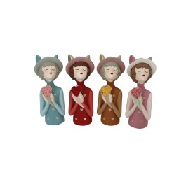 FIGURA RESINA 9X9,5X23 CHICA 4 SURT.